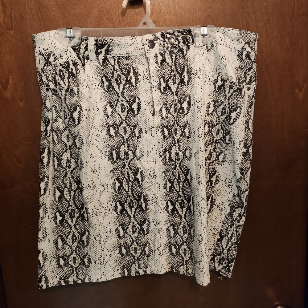Snake Print Skirt